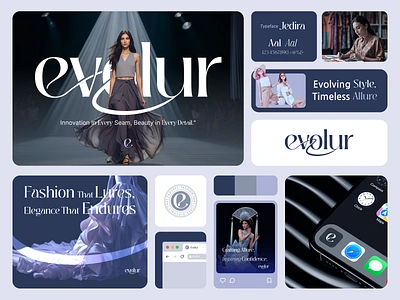 Evolur - Clothing Brand Design | Orbix Studio bento brand identity branding business classy clothing design e commerce fashion fashion website graphic design logo model online store orbix studio shop trending website woman fashion