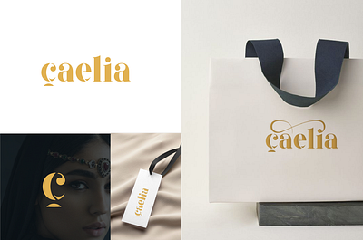 Caelia Logo Design brand branding elegant graphic design logo logo design logo luxury logotype