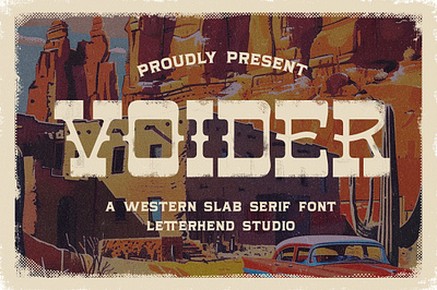 Voiger Western Slab Serif freebies frontier design