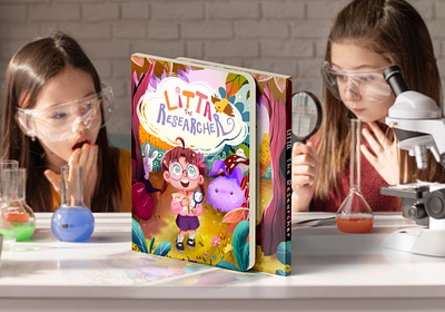 Litta the Researcher of Strange Animals animal cartoon character design childrens book colorful coverbook cute design digital illustration drawing fantasy illustration kidlit kids magic painting pencil color sketch storybook whimsical