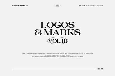 Logos & Marks Vol.03 brand brand identity brand marks illustration logo collection logo design logo volume logos and marks marks modern logo typography visual