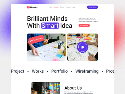 Flowency-Agency & Portfolio Webflow Template agency animation app branding creative agency digital agency framer template graphic design home page illustration landing page motion graphics personal portfolio dark portfolio product design ui web web desgin webflow template website