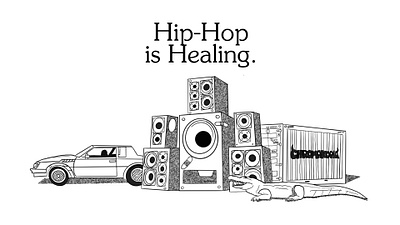 Hip-Hop is Healing. entertainment illustration music pop culture procreate