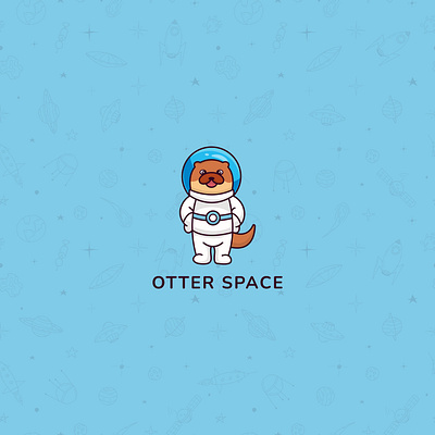 Otter Space: Galactic Mascot Logo Design brand identity branding cartoon cartoon logo character design design logo graphic design illustration logo logo design logo designs logos logotype mascot mascot logo mascot logo design minimal minimalist modern