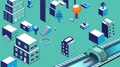 Isometric City buildings city illustration isometric city vector
