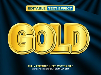 3D Text Effect 3d background creative design editable gold golden graphic design silver text effect