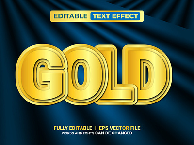 3D Text Effect 3d background creative design editable gold golden graphic design silver text effect