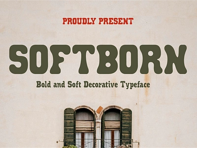 Softborn - Round Slab Serif 3d font 80s font arcade font bold font burger font decorative font food font old font retro font rounded font slab serif font soft font vintage font