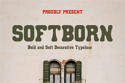 Softborn - Round Slab Serif 3d font 80s font arcade font bold font burger font decorative font food font old font retro font rounded font slab serif font soft font vintage font