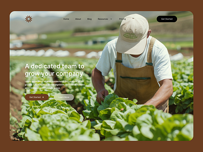 Agriculture Landing Page agriculturalweb desktop desktopversion duplicatedesign heropage landingpage ui ux