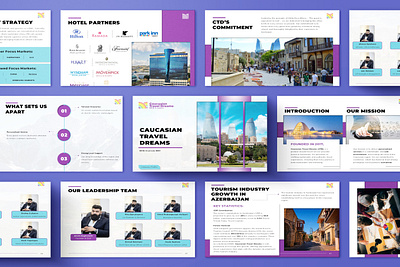 Company Profile Pitch Deck adobe photoshop azerbaijan business deck company profile deck creative presentation design graphic design investor deck mock up pitch deck pitch deck design pitch deck mock up powerpoint presentation ppt presentation design presentation template travel company profile