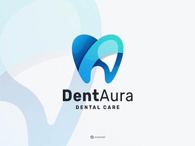 Dent Aura Creative Dental Care Logo Design brand identity branding clinic logo colorful dental dental care dental care logo dental clinic dental logo dentist logo dentistry gradient logo design logo designer logos medical logo modern logo teeth logo tooth logo