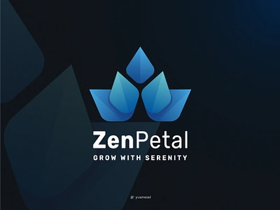 Zen Petal Creative Lotus Logo Design body brand identity branding colorful design fitness gradient health logo design logomark lotus lotus logo meditation minimal minimalist nature wellness yoga logo zen