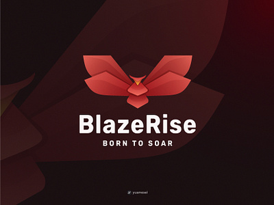 Blaze Rise Creative Phoenix Logo Design animal logo bird logo brand branding colorful elegant logo gradient logo luxury logo phoenix phoenix logo power logo simple logo strong logo