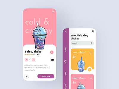 smoothie king mobile app ui ui design