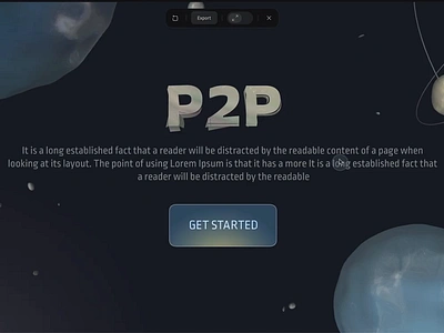 P2P 3danimation creativedashboard designinnovation futureofdesign immersivetech interactiveexperience nextleveldesign smoothanimation splinedesign techcreativity