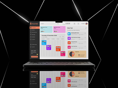 Focus Hub dashboard ui ui design web design