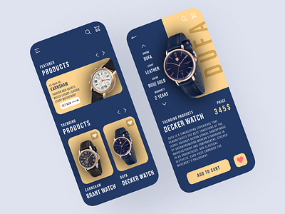 modern and elegant Watch Shop app mobile app mobile design ui ui design