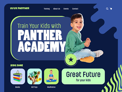 Kids Academy UI branding design graphic design illustration logo typography ui ux vector