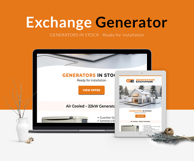 Exchange Generator HTML Email Template with custom graphic design email email design email template html email newsletter newsletter template responsive email template