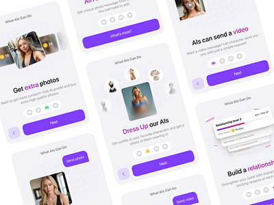 Application introduction cards | Onboarding introduction mobile new features onboarding popover sheet ui ux