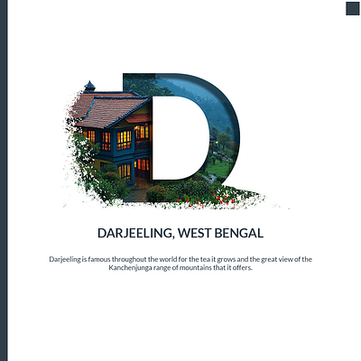 A to Z India - D : Darjeeling a to z india adobe photoshop cities in letter creatives d darjeeling design graphic design image in letter indian cities