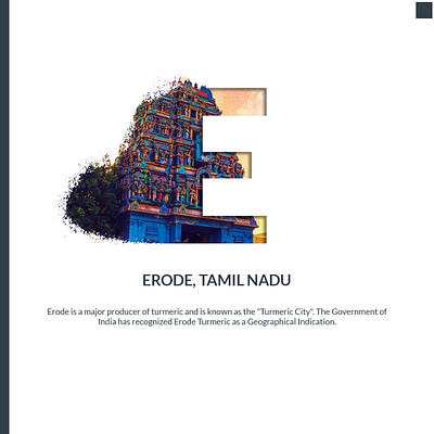 A to Z India - E : Erode a to z india adobe photoshop cities in letter creatives deisgn e erode graphic design indian cities