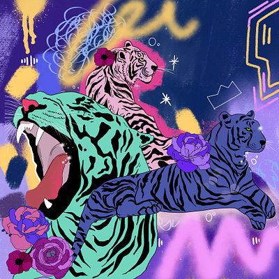 Tigers | Illustration artisticwork digital artwork digital design illustration