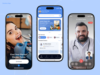 DocTime - Dental Mobile App dental mobile design