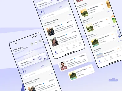 Welinq- Therapy App app design healthcare mentalhealth therapy ui uiux
