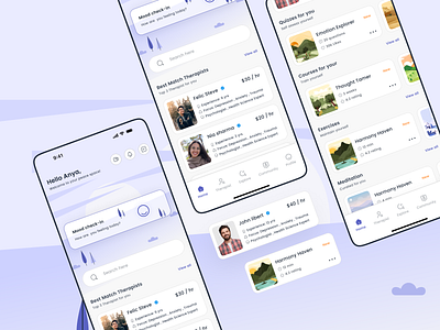 Welinq- Therapy App app design healthcare mentalhealth therapy ui uiux