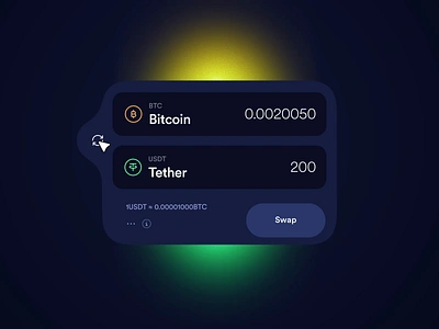 Cryptocurrency Swap animation app bitcoin blockchain coins crypto cryptocurrency design finance fintech interface mobile swap token transaction ui usdt ux wallet web3