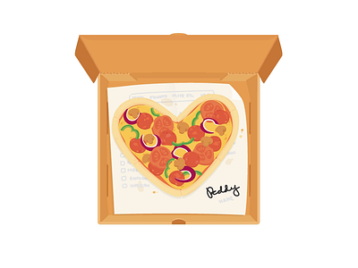 picha pie 2d animation box heart motion graphics pie pizza