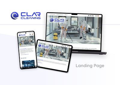 CLAR Cleaning - Professional Cleaning Services / Landing Page case study clar cleaning clean design cleaning services design landing page ui ui design ux design web design