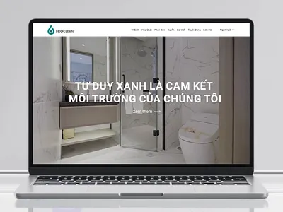 EcoClean™ Website Laptop Mockup | By BEAN CREATIVE® branding interface design motion graphics ui website
