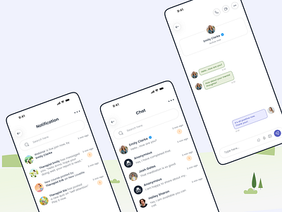 Chat & Notification app chat notification ui uiux