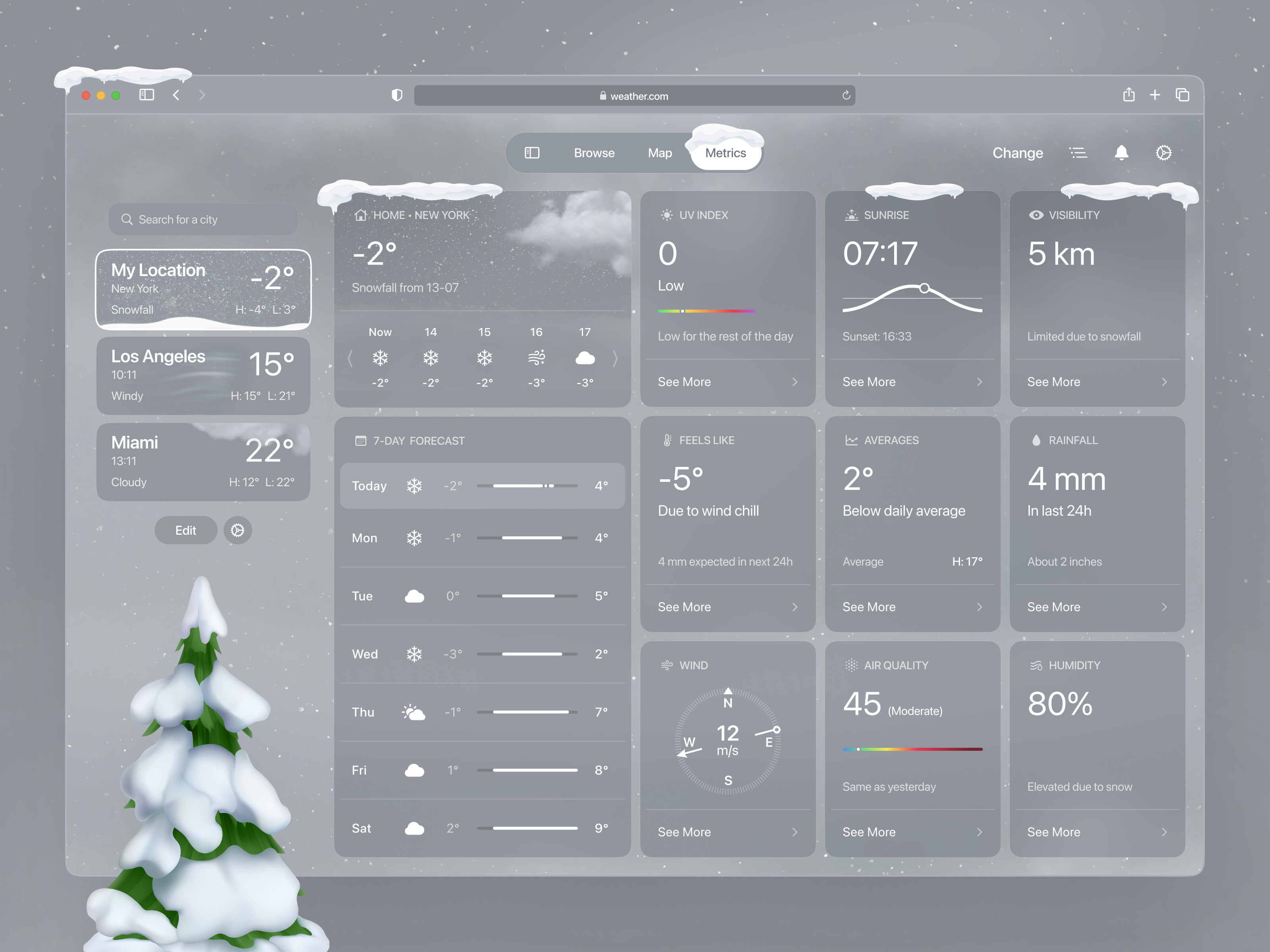 ❄️ Product design for the weather web app | Hyperactive