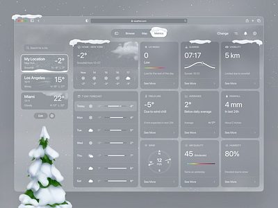 ❄️ Product design for the weather web app | Hyperactive app design application christmas colors concept design graphic design grey hyperactive new year platform product design saas ui ux weather app web web design winter xmas