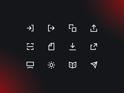 Icons arrow book branding brightness computer download dribbble graphic design icon icon line icons line monitor sun ui