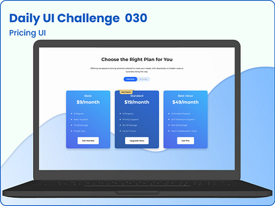 Challenge #030 - Pricing UI | Daily UI cleandesign dailyui designchallenge designinspiration interactivedesign minimaldesign moderndesign pricingtable pricingui responsiveui saasdesign toggleswitch transparentpricing uichallenge uiuxdesign userexperience userinterface uxdesign visualdesign webdesign