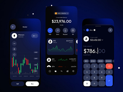 Crypto app concept android app chart coin crypto crypto app crypto design crypto trade crypto trading design ios mobile ui ux wallet wallet design