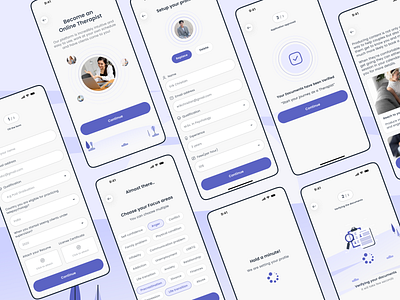 Welinq App - Become a therapist app design ui uiux