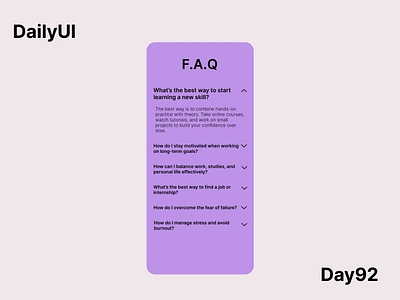 #Day092-Frequently Asked Questions #DailyUI branding graphic design ui