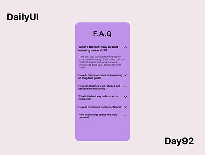 #Day092-Frequently Asked Questions #DailyUI branding graphic design ui