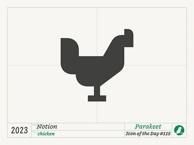 Icon of the Day #115 branding chicken design geometric hen icon icons ios notion poultry vector