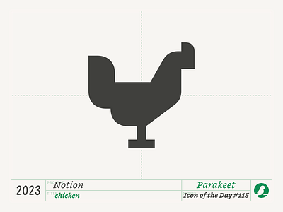 Icon of the Day #115 branding chicken design geometric hen icon icons ios notion poultry vector