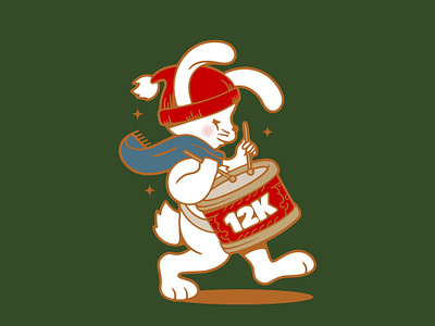 12k drummer bunny bunny design doodle drawing drum drummer graphic design illustration instagram vector