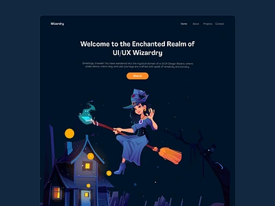 Wizardry-Portfolio website design illustration ui uiux website website design