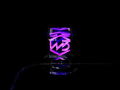 Ethereum 3D icon 3d designer 3d render blockchain crypto cube eth ethereum glass glossy light logo modern product design product illustration reflection refraction ripple ux water web3