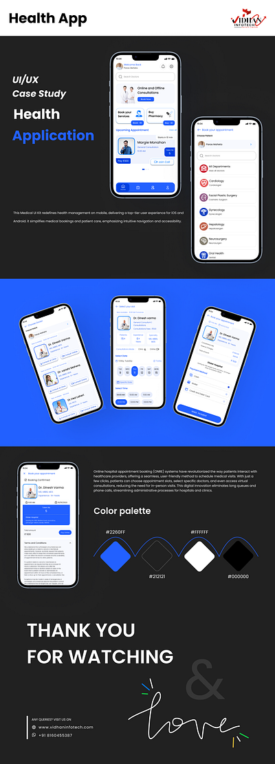 HealthConnect: Seamless Doctor Appointment Booking appdesign appointmentbooking cleandesign digitalhealth doctorappointmentapp healthapp healthcareapp healthcareux healthconnect healthtech mobileappdesign telemedicine uiuxdesign userexperience